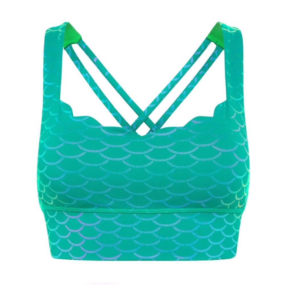 Crowned Athletics Mermaid Princess Sports Bra size M never worned